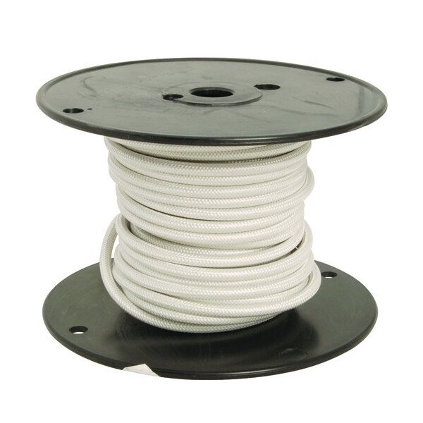 Wire, Hi-Temp , 10 Ga, White, 50'